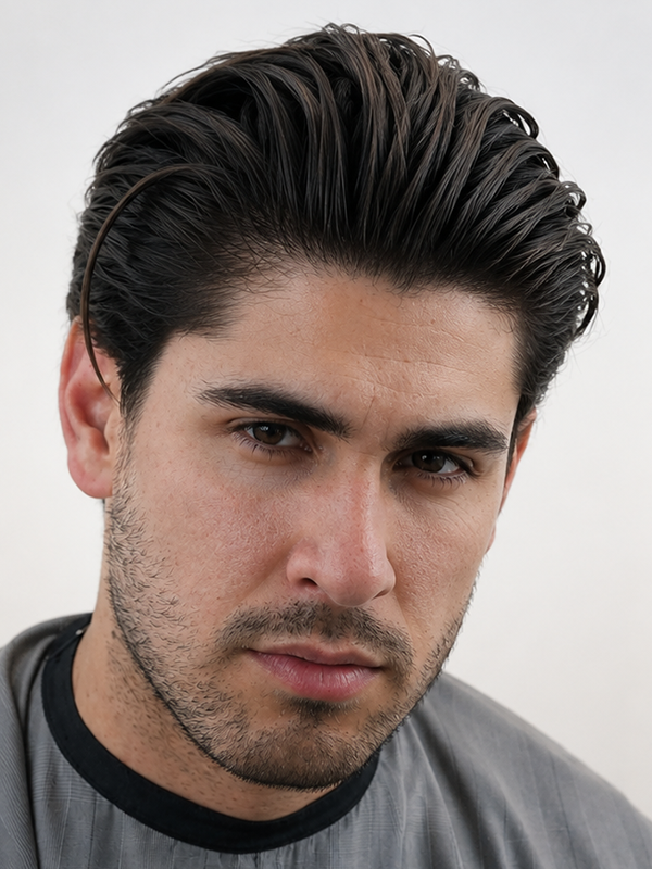 Moderne matte slick back met undercut