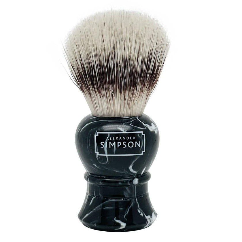 Simpsons Shaving Brush Islington S – Synthetic – Faux Ebony Marble