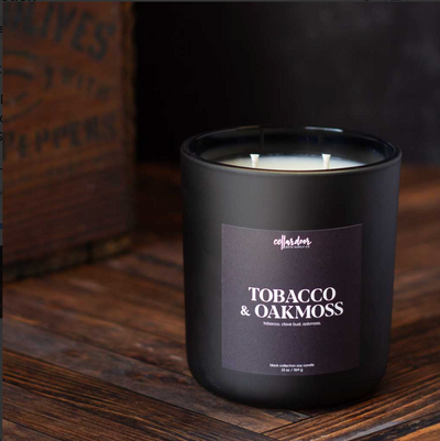 Afbeelding van Double Wick Scented Candle – Tobacco & Oakmoss