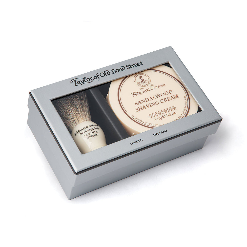 Taylor of Old Bond Street Gift Box – Shaving Brush & Shaving Cream