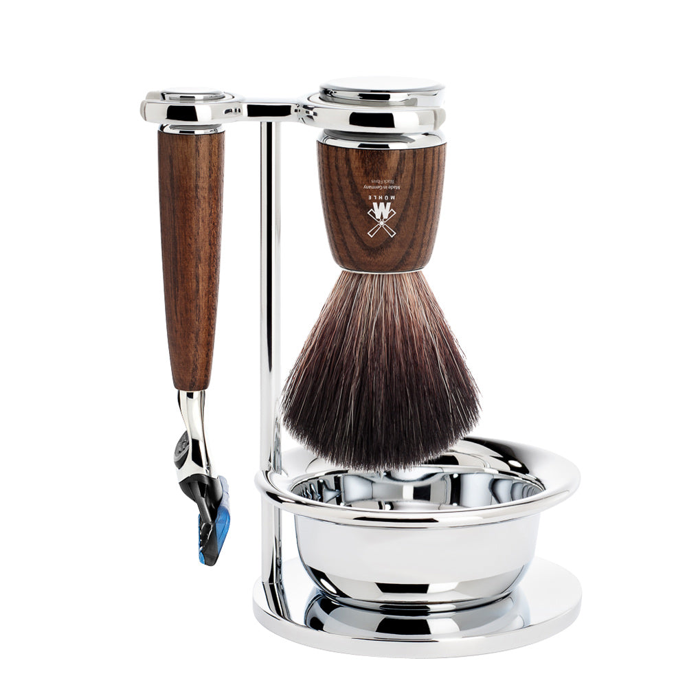 Shaving Set Rytmo 4-Piece - Ash Wood