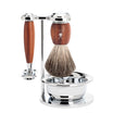 Shaving Set Vivo 4-Piece - Plum Wood