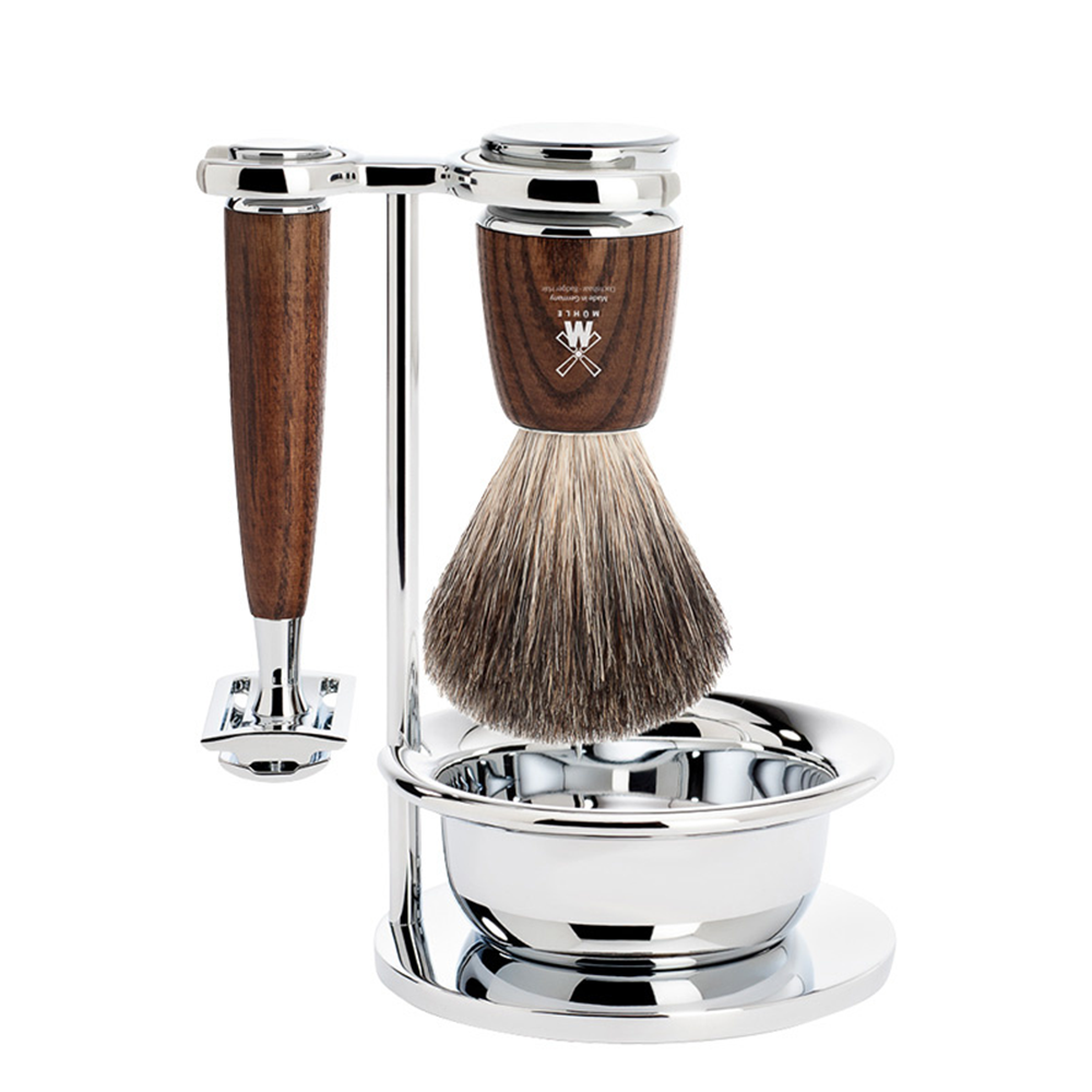 Mühle Rytmo Safety Razor Shaving Set 4-Piece - Ash Wood