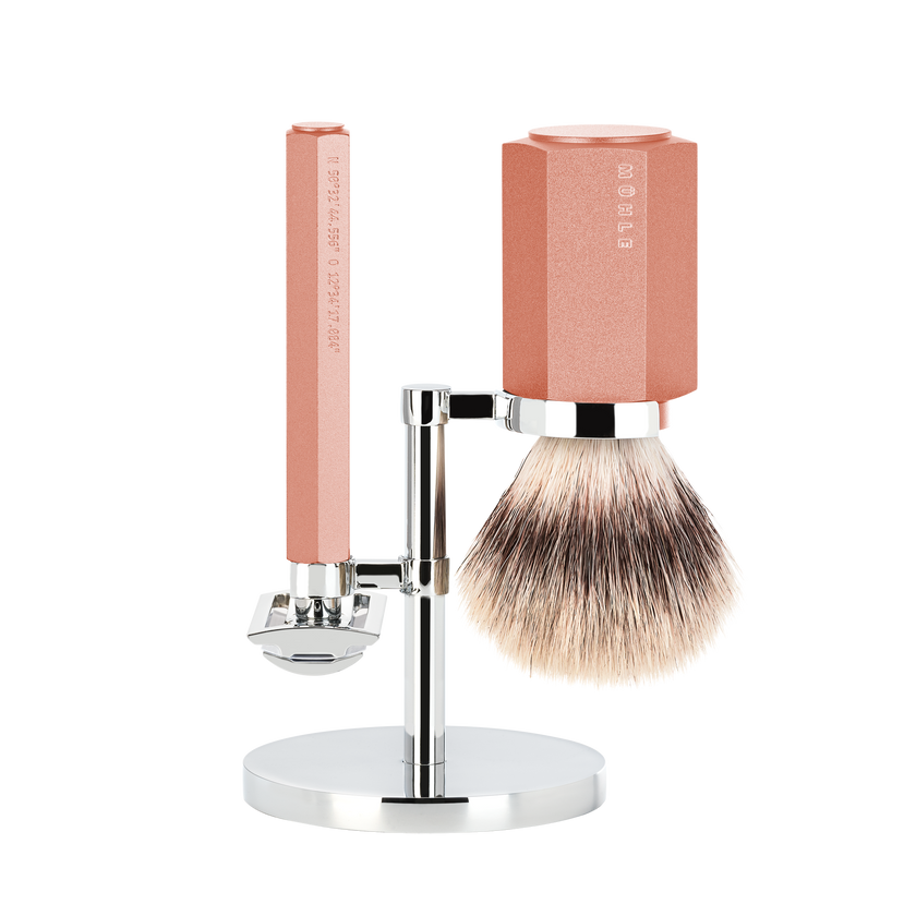 Shaving Set Hexagon Sunrise met Silvertip Fibre® Shaving Brush