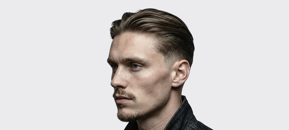 Slick Back middle part kapsel