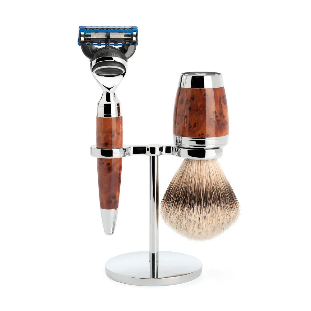 Shaving Set 3-Piece Stylo - Thuja wood