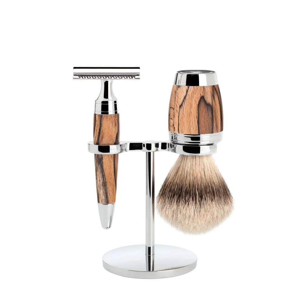 Mühle Stylo Safety Razor Shaving Set 3-Piece - Spalted beech