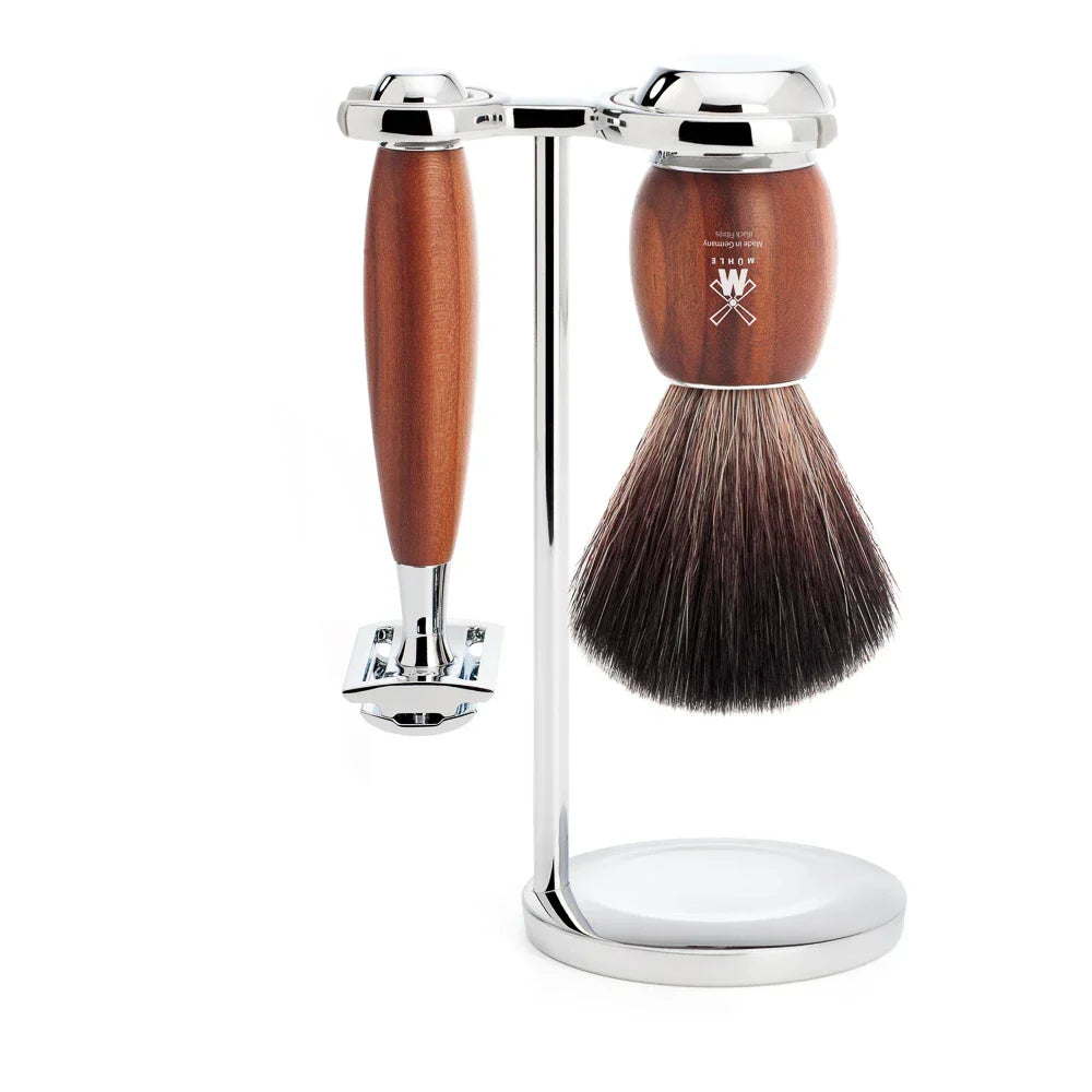 Shaving Set Vivo 3-Piece - Plum Wood