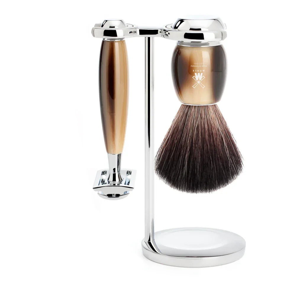Shaving Set Vivo 3-Piece - Horn Brown