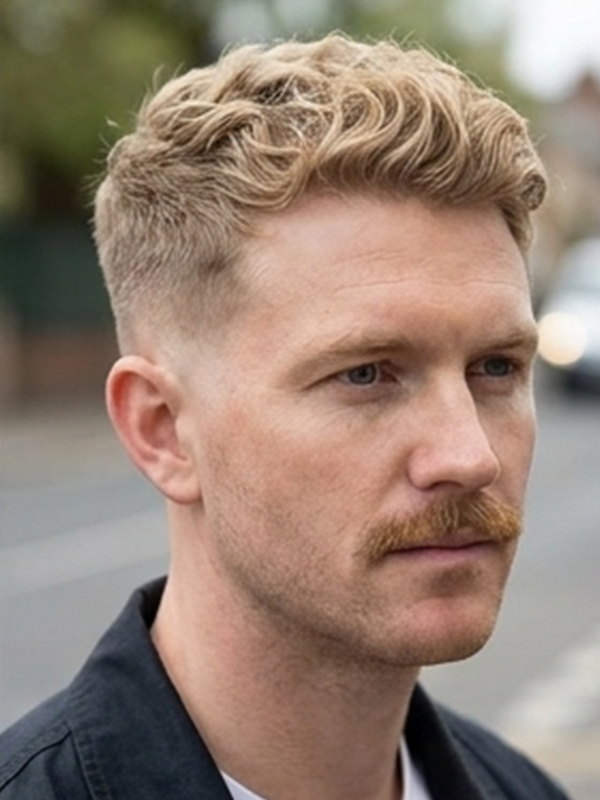 Crew cut met strakke skin fade