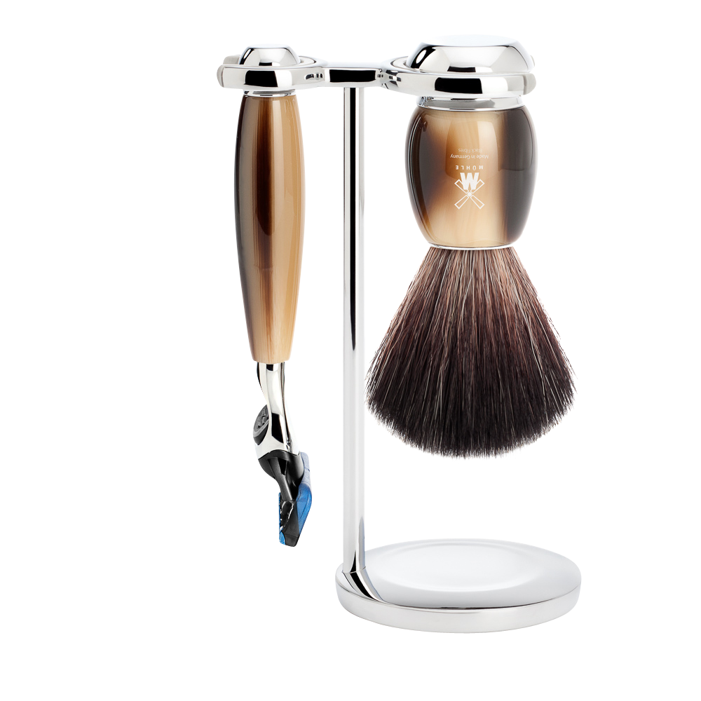 Shaving Set Vivo 3-Piece - Horn Brown