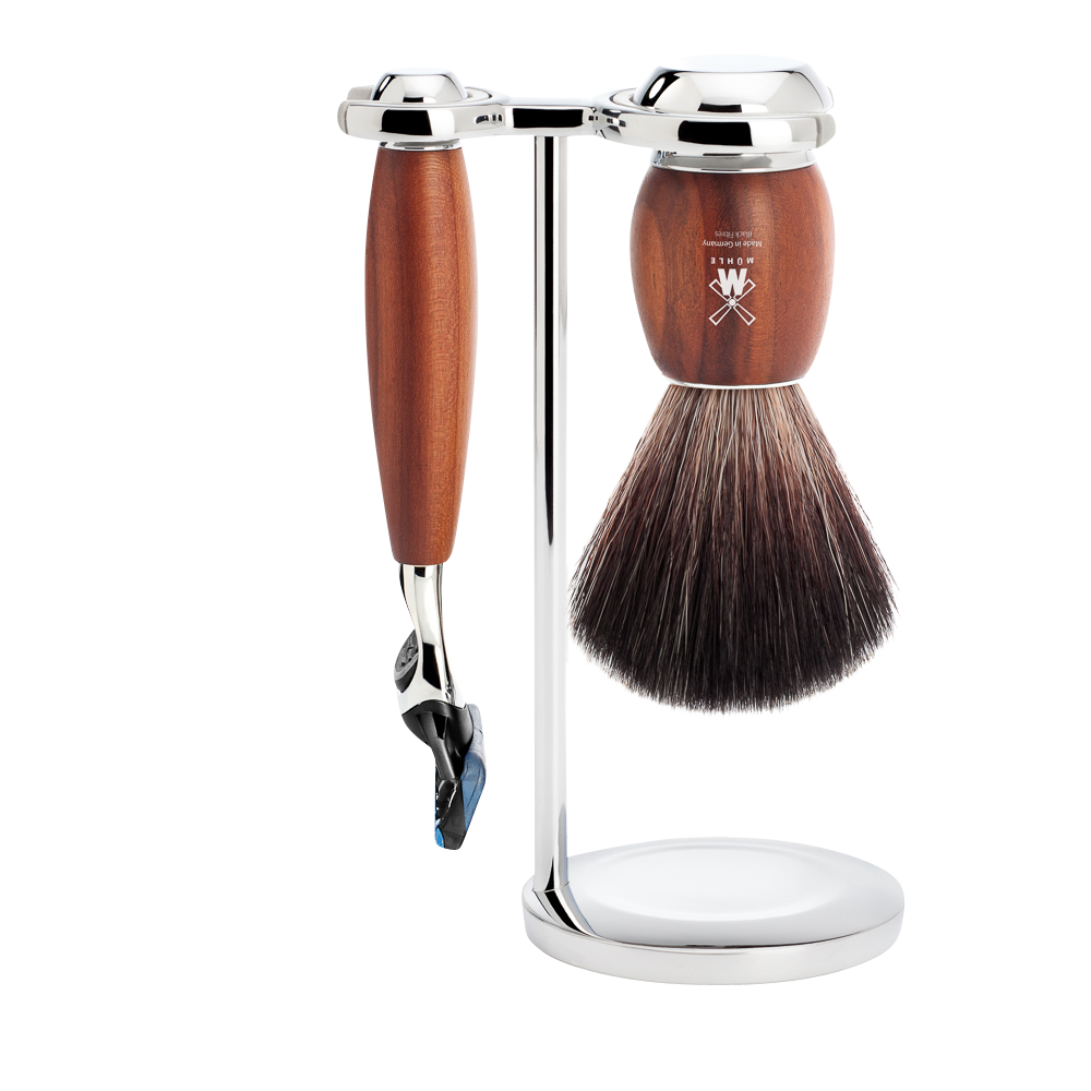 Shaving Set Vivo 3-Piece - Plum Wood