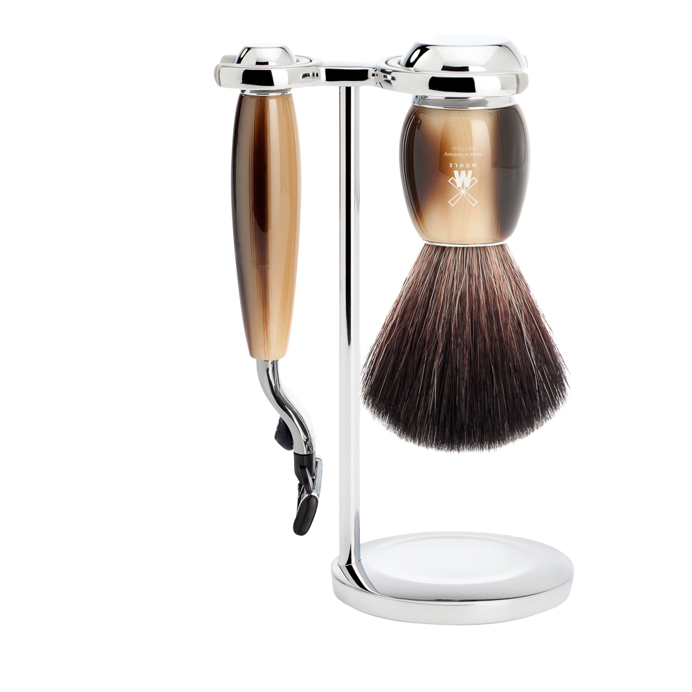 Shaving Set Vivo 3-Piece - Horn Brown