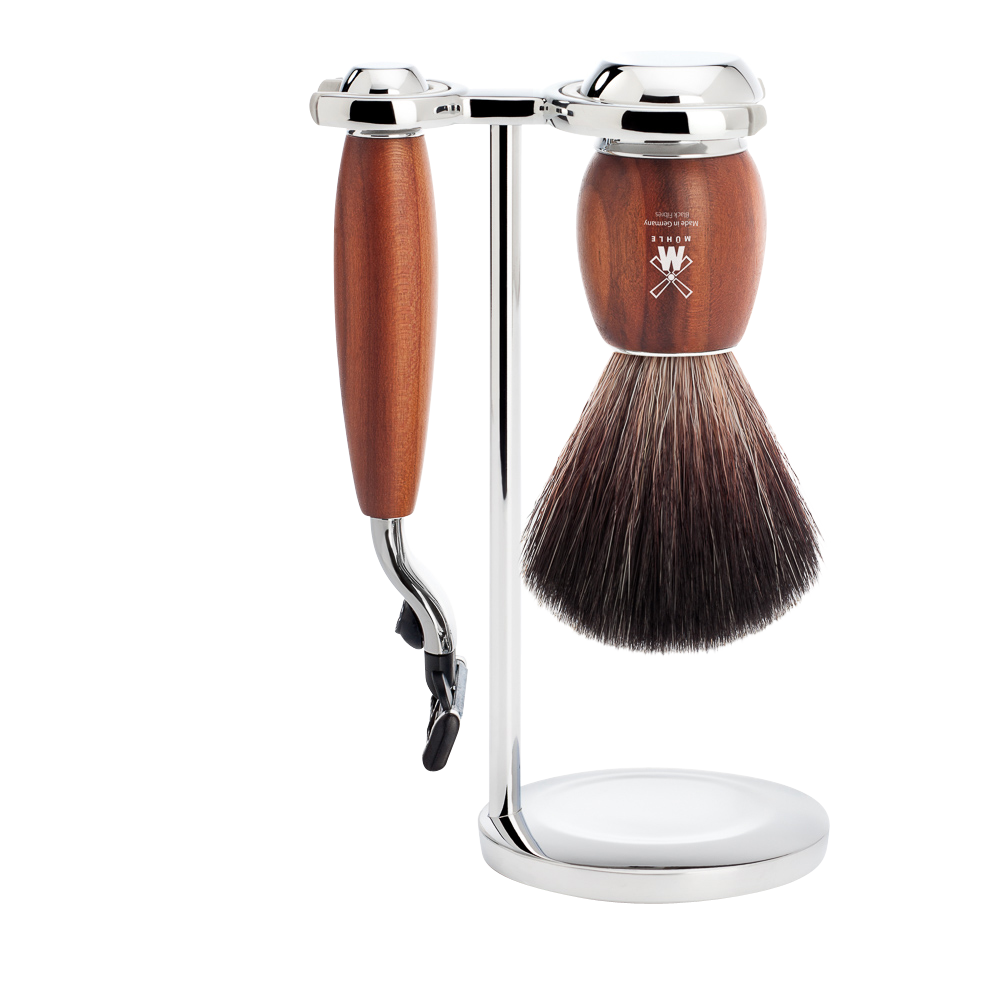 Shaving Set Vivo 3-Piece - Plum Wood