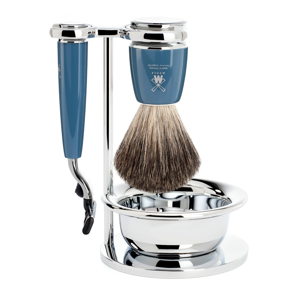 Mühle Rytmo Mach3 Shaving Set 4-Piece - Petrol