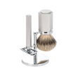 Shaving Set Hexagon - Silver Grey - Saf.Razor - Dashaar