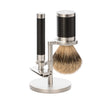 Rocca Shaving Set Stainless Steel - Black