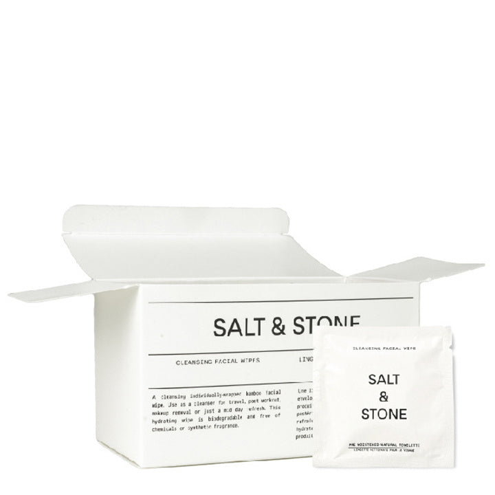 Salt & Stone Cleansing Facial Wipes - 20 Pack 