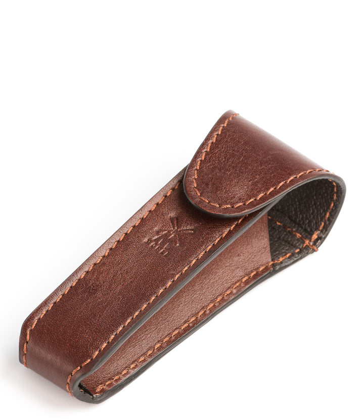 Image of product Safety Razor Shaving Pouch - Brown Leather