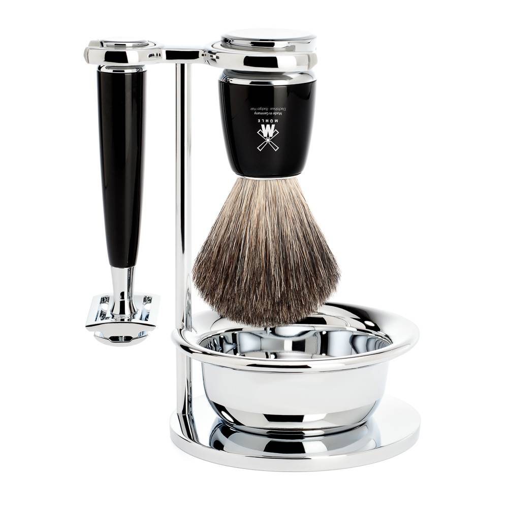 Mühle Rytmo Safety Razor Shaving Set 4-Piece - Black