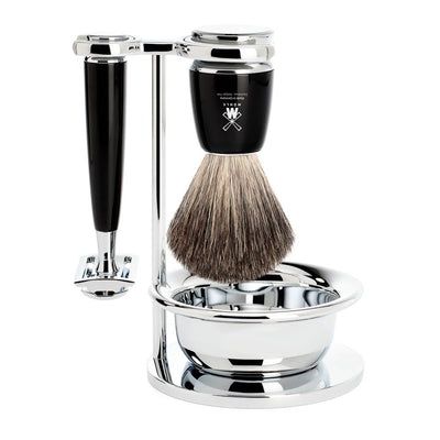 Afbeelding van Rytmo Safety Razor Shaving Set 4-Piece - Black