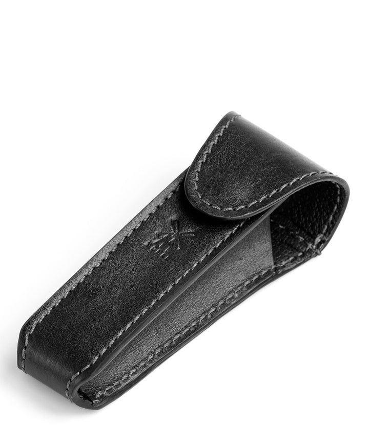 Image of product Safety Razor Shaving Pouch - Black Leather